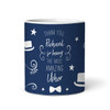 Thank You Usher Gift Blue Wedding Photo Coffee Tea Cup Personalised Mug