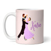 Waltz Couple Dancing Gift Peach Coffee Tea Cup Personalised Mug