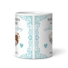 Wedding Day Gift Blue Photo Heart Coffee Tea Cup Personalised Mug