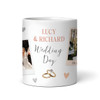 Wedding Day Gift Photo Cake Rings Peach Coffee Tea Cup Personalised Mug