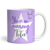 Amazing Tutor Gift Photo Star Purple Coffee Tea Cup Personalised Mug