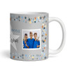 Well Done Congratulations Gift Stars Blue Photo Coffee Tea Cup Personalised Mug