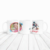 Baseball Gift Red Blue Paint Photo Coffee Tea Cup Personalised Mug