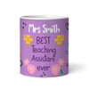 Best Teaching Assistant Gift Pencil Apple Yellow Coffee Tea Cup Personalised Mug