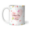 Floral Mom Butterflies Photo Heart Mother's Day Gift Coffee Tea Personalised Mug