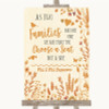 Autumn Leaves As Families Become One Seating Plan Personalised Wedding Sign