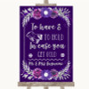 Purple & Silver Wedding Blanket Scarf Personalised Wedding Sign