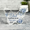 Dad Navy Floral Memorial Butterfly Plaque Sympathy Gift Keepsake Gift