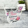 Nana Pink Floral Memorial Butterfly Plaque Sympathy Gift Keepsake Gift