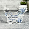 Cousin Navy Floral Memorial Butterfly Plaque Sympathy Gift Keepsake Gift