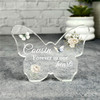 Cousin White Floral Memorial Butterfly Plaque Sympathy Gift Keepsake Gift