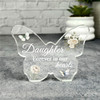 Daughter White Floral Memorial Butterfly Plaque Sympathy Gift Keepsake Gift