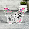 Pink Dog Paws Print Pet Memorial Butterfly Plaque Sympathy Gift Keepsake Gift