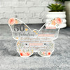 50 & Fabulous 50th Birthday Present Female Peach Butterfly Plaque Keepsake Gift
