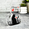 Silhouette Hearts Pet Memorial Cat Plaque Sympathy Gift Keepsake Gift