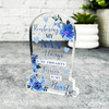 Nan Blue Flower Gravestone Plaque Sympathy Gift Keepsake Memorial Gift