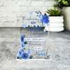 Nan Blue Flower Gravestone Plaque Sympathy Gift Keepsake Memorial Gift