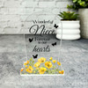 Niece Yellow Floral Gravestone Plaque Sympathy Gift Keepsake Memorial Gift