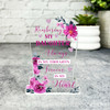 Daughter Pink Flower Gravestone Plaque Sympathy Gift Keepsake Memorial Gift