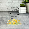 Father Yellow Floral Gravestone Plaque Sympathy Gift Keepsake Memorial Gift