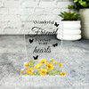 Friend Yellow Floral Gravestone Plaque Sympathy Gift Keepsake Memorial Gift