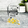 Sister Yellow Floral Gravestone Plaque Sympathy Gift Keepsake Memorial Gift
