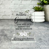 Grandson White Floral Gravestone Plaque Sympathy Gift Keepsake Memorial Gift