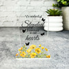 Stepdad Yellow Floral Gravestone Plaque Sympathy Gift Keepsake Memorial Gift