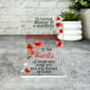 Grandchild Poppy Seeds Gravestone Plaque Sympathy Gift Keepsake Memorial Gift