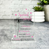 Friend Female Pink Dandelion Gravestone Plaque Sympathy Keepsake Memorial Gift