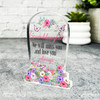 Granddaughter Pink Purple Gravestone Plaque Sympathy Gift Keepsake Memorial Gift