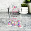 Sister Pink Purple Floral Gravestone Plaque Sympathy Gift Keepsake Memorial Gift