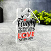 Custom Ornament Family Love Heart House Plaque Keepsake Gift