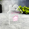 Custom Ornament Pink Our First Gift For New Home House Plaque Keepsake Gift