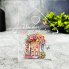 Custom Ornament Floral Door Gift For New Home Heart House Plaque Keepsake Gift