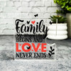 Custom Ornament Family Love Never Ends Puzzle Plaque Keepsake Gift