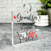 Custom Ornament Gift For Grandson Funny Character Puzzle Plaque Keepsake Gift