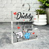 Custom Ornament Gift For Daddy Funny Character Blue Puzzle Plaque Keepsake Gift