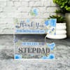 Stepdad Thank You Important Piece Blue Flower Puzzle Plaque Keepsake Gift