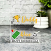 Daddy Important Piece Football Father's Day Present Puzzle Plaque Keepsake Gift