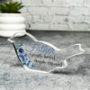 Father Blue Floral Robin Plaque Sympathy Gift Keepsake Memorial Gift