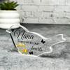 Nana Yellow Floral Robin Plaque Sympathy Gift Keepsake Memorial Gift