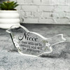 Niece White Floral Robin Plaque Sympathy Gift Keepsake Memorial Gift