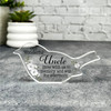 Uncle White Floral Robin Plaque Sympathy Gift Keepsake Memorial Gift