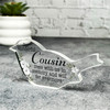 Cousin White Floral Robin Plaque Sympathy Gift Keepsake Memorial Gift