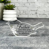 Father White Floral Robin Plaque Sympathy Gift Keepsake Memorial Gift