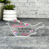 Grandma Pink Floral Robin Plaque Sympathy Gift Keepsake Memorial Gift