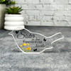 Sister-In-Law Yellow Floral Robin Plaque Sympathy Gift Keepsake Memorial Gift