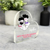 Custom Ornament Funky Gay Men Couple Illustration Heart Plaque Keepsake Gift