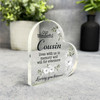 Cousin White Floral Memorial Heart Plaque Sympathy Gift Keepsake Gift